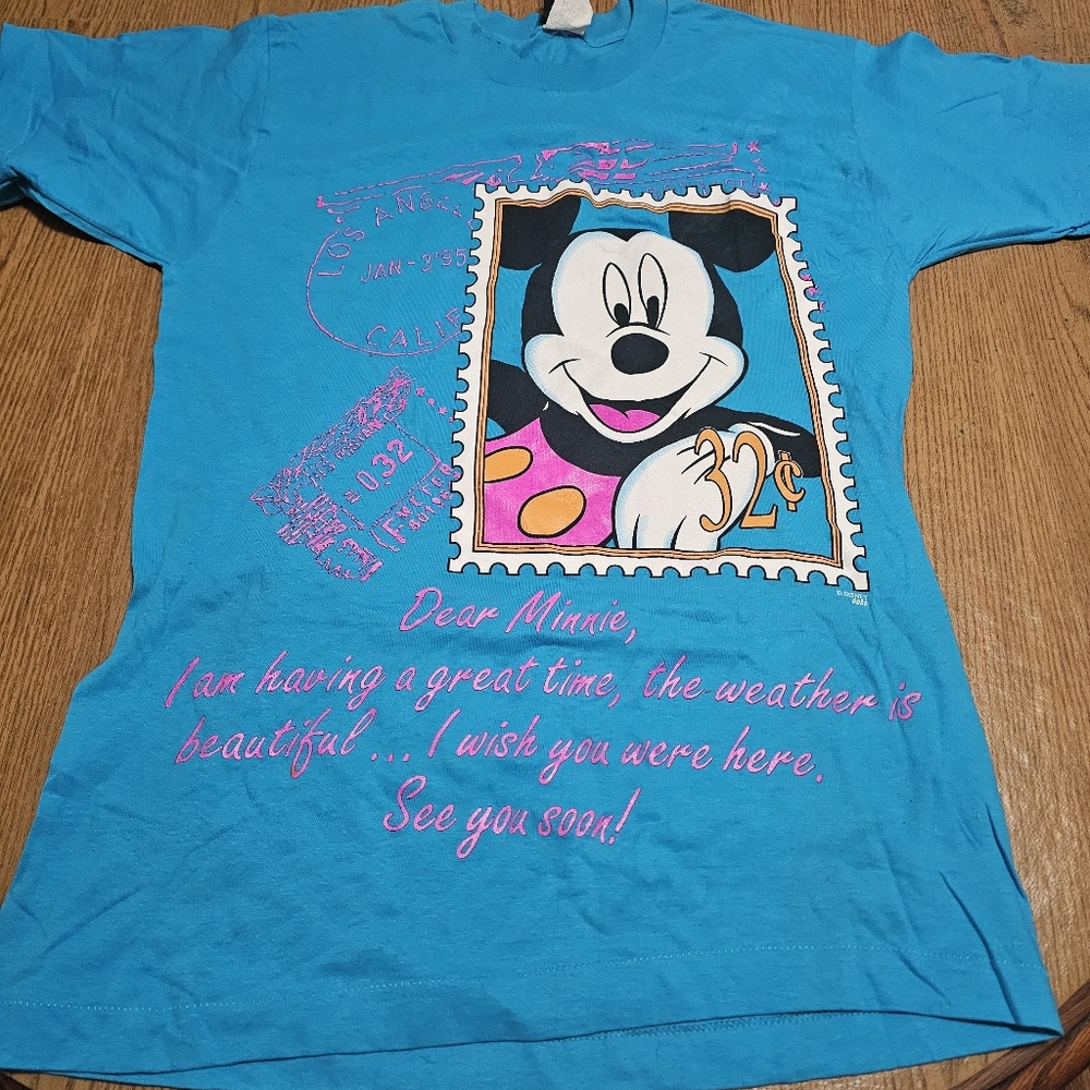 Vintage Mickey Unlimited Jerry Leigh Blue Tshirt One Size